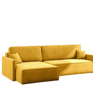 Sofa Carlos z Funkcją Spania Tkanina Salvador Żółty Lewy 656173 Sofa Carlos z Funkcją Spania Tkanina Salvador Żółty Lewy 656173
