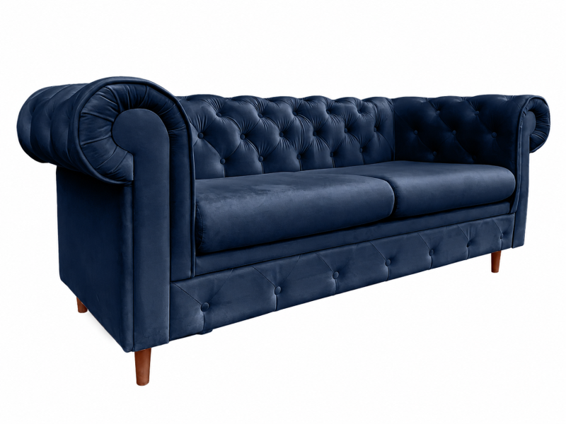 Sofa Chesterfield 2-osobowa Prima pikowana granat Royal 22 238890