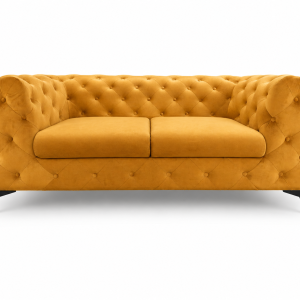 Sofa Chesterfield Moet 2-osobowa glamour pikowana miodowa kanapa 959387 Sofa Chesterfield Moet 2-osobowa glamour pikowana miodowa kanapa 959387