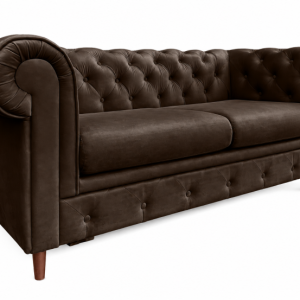 Sofa Chesterfield Prima 2-osobowa pikowana Velvet brązowa 238889 Sofa Chesterfield Prima 2-osobowa pikowana Velvet brązowa 238889