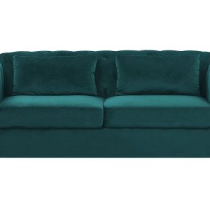 Sofa chesterfield welur rozkładana zielona 77143 Sofa chesterfield welur rozkładana zielona 77143