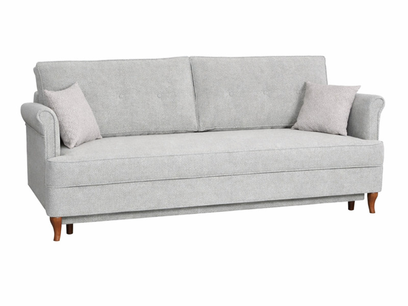 Sofa Columbia 220 cm rozkładana z funkcją spania i pojemnikiem, kolor szary 983760