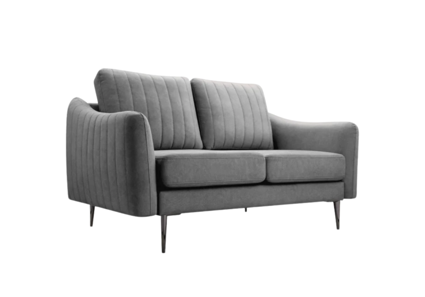 Sofa CORI dwuosobowa wolnostojąca Ciemno Szara 817811