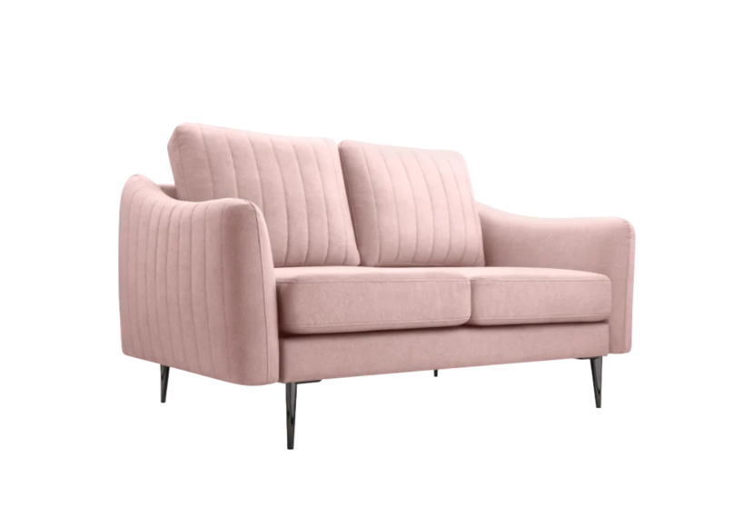 Sofa CORI dwuosobowa wolnostojąca Różowa 817804