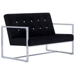 Sofa Czarny Tkanina vidaXL 471221