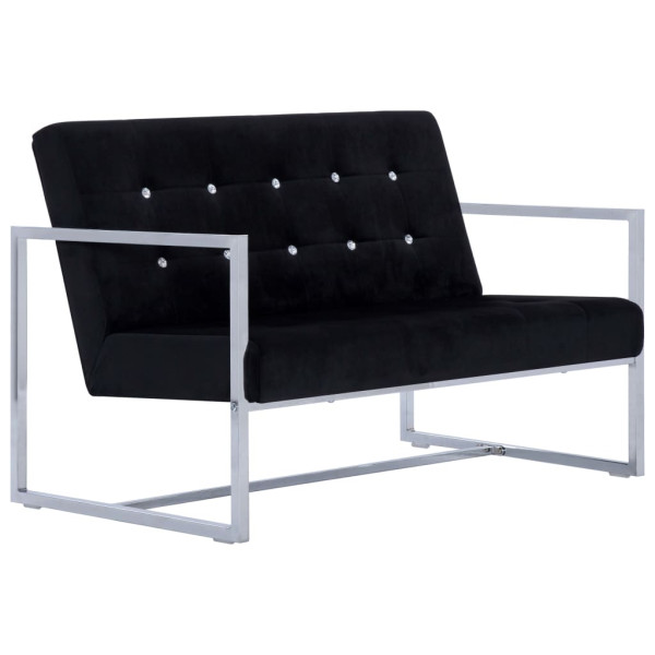 Sofa Czarny Tkanina vidaXL 471221