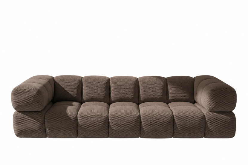 Sofa czteroosobowa, strukturalna tkanina Sonic, Brązowy, Averro 1045537
