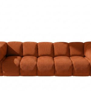 Sofa czteroosobowa, strukturalna tkanina Sonic, Miedziany, Averro 1045544
