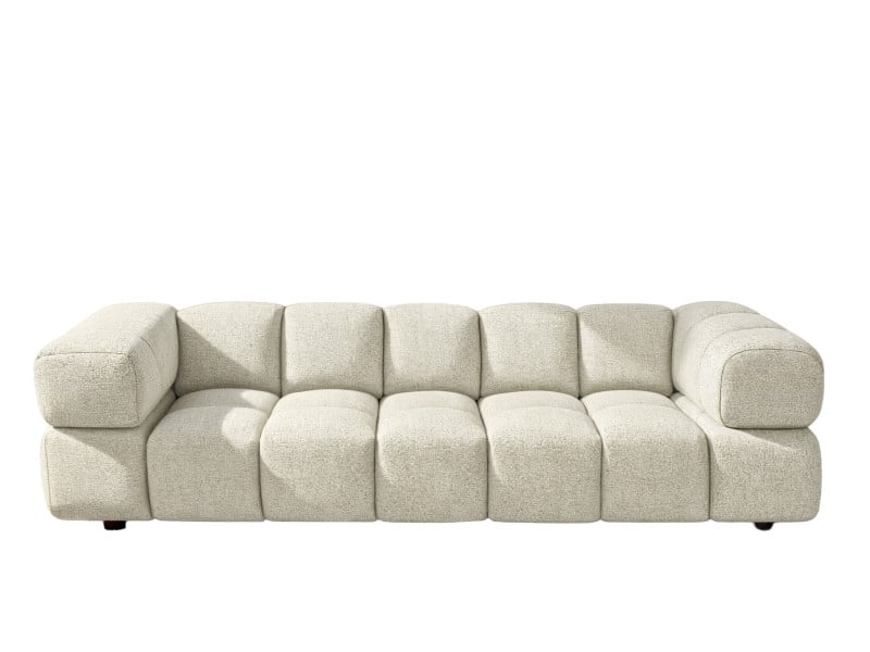 Sofa czteroosobowa, tkanina szenilowa Puente, Ecru, Averro 942205