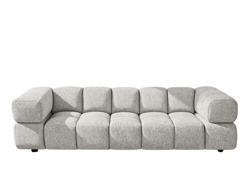 Sofa czteroosobowa, tkanina szenilowa Puente, Jasnoszary, Averro 942215