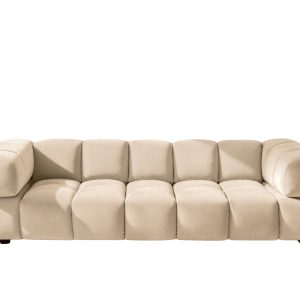 Sofa czteroosobowa, tkanina welurowa Bluvel, Kremowy, Averro 942219 Sofa czteroosobowa, tkanina welurowa Bluvel, Kremowy, Averro 942219