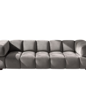 Sofa czteroosobowa, tkanina welurowa Bluvel, Popielaty, Averro 942244 Sofa czteroosobowa, tkanina welurowa Bluvel, Popielaty, Averro 942244