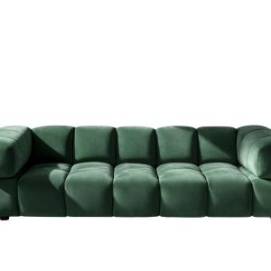 Sofa czteroosobowa, tkanina welurowa Bluvel, Zielony, Averro 942240 Sofa czteroosobowa, tkanina welurowa Bluvel, Zielony, Averro 942240
