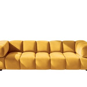 Sofa czteroosobowa, tkanina welurowa Bluvel, Złoty, Averro 942209 Sofa czteroosobowa, tkanina welurowa Bluvel, Złoty, Averro 942209
