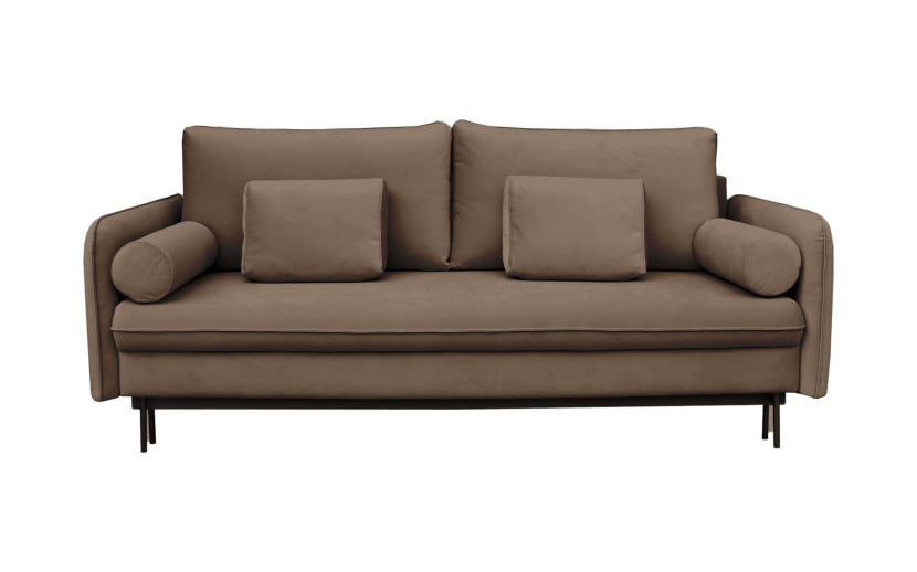 Sofa diana z funkcją spania 195×135 cm brązowa louis 669 716982