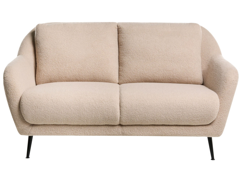 Sofa dla 2 osób EIBY Boucle Beżowy 752954