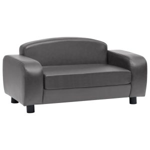 Sofa dla psa Szary Sztuczna skóra vidaXL 707336 Sofa dla psa Szary Sztuczna skóra vidaXL 707336