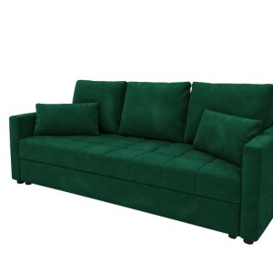 Sofa DOMINO rozkładana z funkcją spania Butelkowa Zieleń 838421