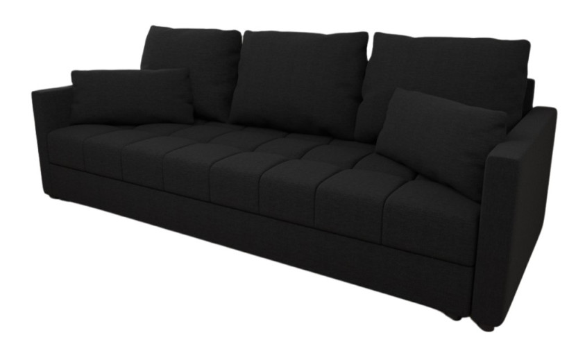 Sofa DOMINO rozkładana z funkcją spania Czarny Czarna 838414
