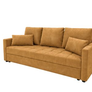 Sofa DOMINO rozkładana z funkcją spania Złoty | Miodowy 838416 Sofa DOMINO rozkładana z funkcją spania Złoty | Miodowy 838416