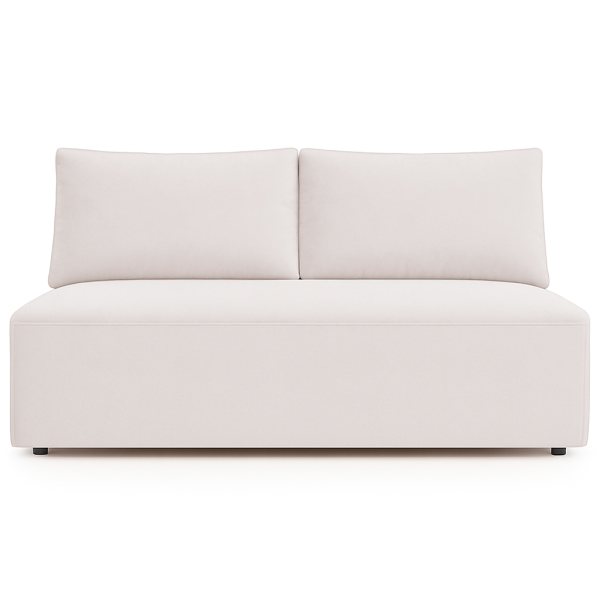 Sofa DUO z funkcją spania i pojemnikiem, tkanina Salvador, Jasnoszary 781828