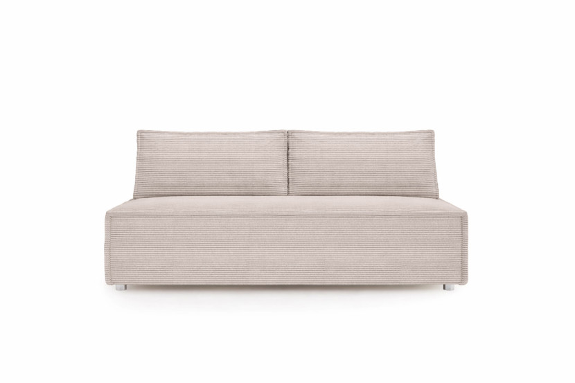 Sofa DUO z funkcją spania i przechowywania, tkanina Poso, Beżowy 655236