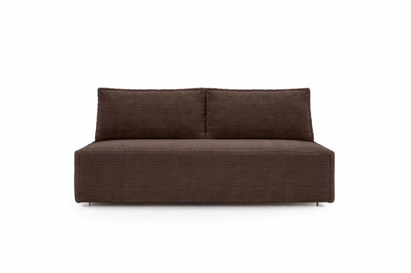 Sofa DUO z funkcją spania i przechowywania, tkanina Poso, Brązowy 1014373