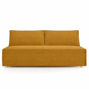 Sofa DUO z funkcją spania i przechowywania, tkanina Poso, Musztardowy 655237 Sofa DUO z funkcją spania i przechowywania, tkanina Poso, Musztardowy 655237