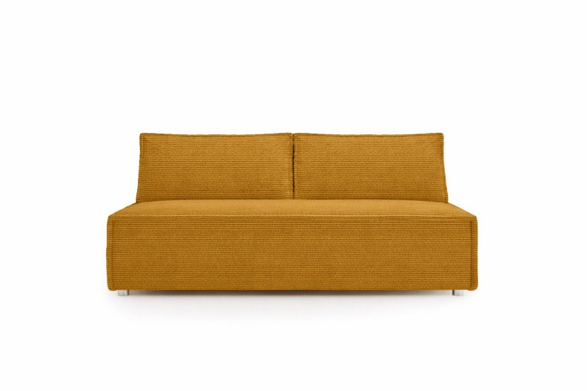 Sofa DUO z funkcją spania i przechowywania, tkanina Poso, Musztardowy 655237