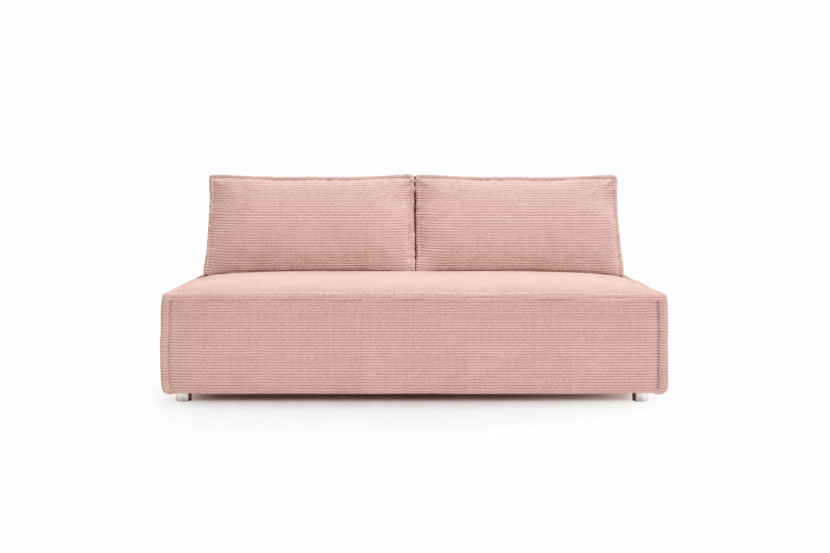 Sofa DUO z funkcją spania i przechowywania, tkanina Poso, Różowy 1014370