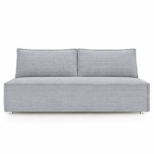 Sofa DUO z funkcją spania i przechowywania, tkanina Poso, Srebrny 655239 Sofa DUO z funkcją spania i przechowywania, tkanina Poso, Srebrny 655239