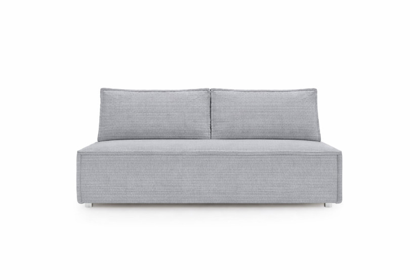 Sofa DUO z funkcją spania i przechowywania, tkanina Poso, Srebrny 655239
