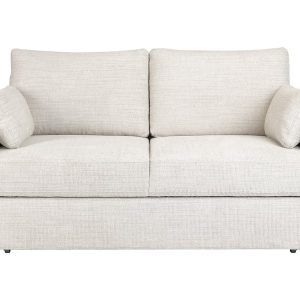 Sofa dwuosobowa Amalia z funkcją spania pojemnikiem plecionka beżowa 272640 Sofa dwuosobowa Amalia z funkcją spania pojemnikiem plecionka beżowa 272640