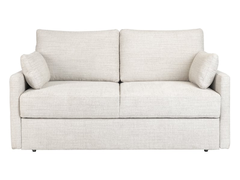Sofa dwuosobowa Amalia z funkcją spania pojemnikiem plecionka beżowa 272640