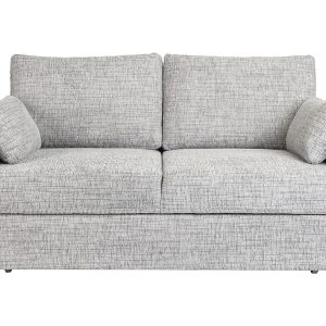 Sofa dwuosobowa Amalia z funkcją spania pojemnikiem plecionka szara 272641 Sofa dwuosobowa Amalia z funkcją spania pojemnikiem plecionka szara 272641