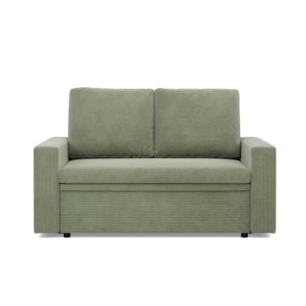 Sofa dwuosobowa, BLOM, sztruks, 148x87x90 cm, oliwkowy | TYLETEGOTU 773263