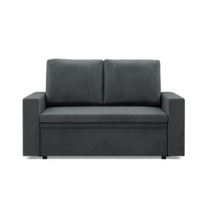 Sofa dwuosobowa, BLOM, velvet, 148x87x90 cm, ciemny szary | TYLETEGOTU 773310 Sofa dwuosobowa, BLOM, velvet, 148x87x90 cm, ciemny szary | TYLETEGOTU 773310