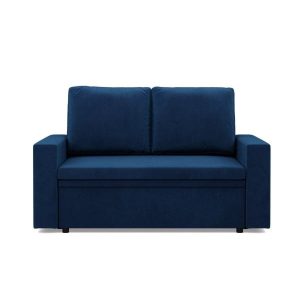 Sofa dwuosobowa, BLOM, velvet, 148x87x90 cm, granatowy | TYLETEGOTU 773381 Sofa dwuosobowa, BLOM, velvet, 148x87x90 cm, granatowy | TYLETEGOTU 773381