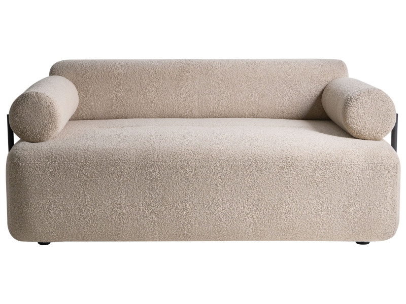 Sofa dwuosobowa boucle baranek beżowa 866707