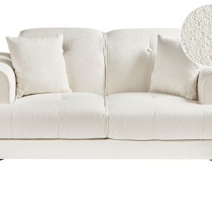 Sofa dwuosobowa boucle biała 413036 Sofa dwuosobowa boucle biała 413036