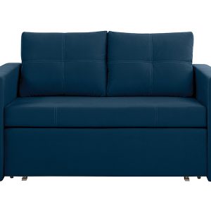 Sofa dwuosobowa Bunio III rozkładana z pojemnikiem niebieska 236032 Sofa dwuosobowa Bunio III rozkładana z pojemnikiem niebieska 236032