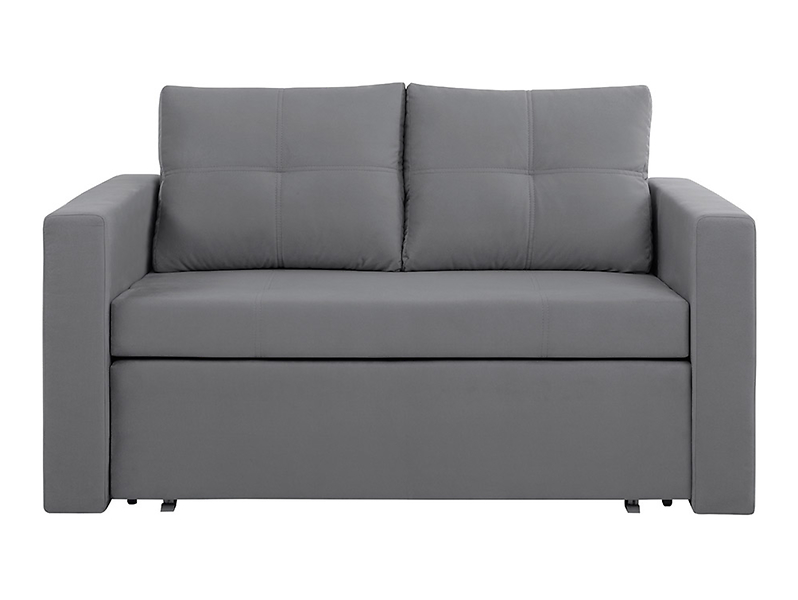 Sofa dwuosobowa Bunio III rozkładana z pojemnikiem szara 273104