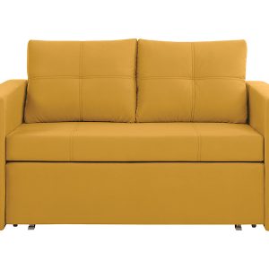 Sofa dwuosobowa Bunio III rozkładana z pojemnikiem żółta 273105 Sofa dwuosobowa Bunio III rozkładana z pojemnikiem żółta 273105