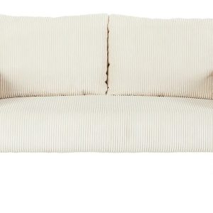 Sofa dwuosobowa Cord nierozkładana beżowa 751949 Sofa dwuosobowa Cord nierozkładana beżowa 751949