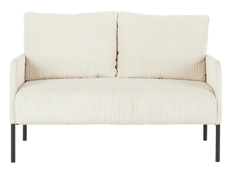 Sofa dwuosobowa Cord nierozkładana beżowa 751949
