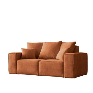 Sofa dwuosobowa ELLA, tkanina Noel, Pomarańczowy 725939