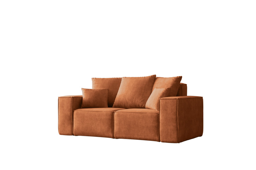 Sofa dwuosobowa ELLA, tkanina Noel, Pomarańczowy 725939