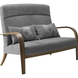 Sofa dwuosobowa Lagossa plecionka szara 43315