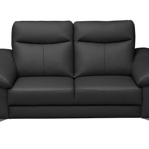 Sofa dwuosobowa Luna 2 nierozkładana skóra naturalna czarna 43181 Sofa dwuosobowa Luna 2 nierozkładana skóra naturalna czarna 43181