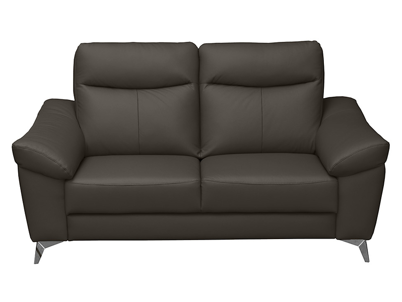 Sofa dwuosobowa Luna 2 skóra naturalna brązowa 43173
